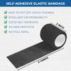 BANDVET WRAP Self Adhesive Bandage Wrap - Pack of 12 Black Color, Non-Woven, Breathable & Water-Resistant Vet Wrap for First Aid, Sports Injury, Body Sprains, & Pets - 2 Inch x 5 Yards view 4