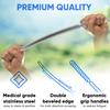 Crescent Bar Muscle Scraper Tool  304 Stainless Steel Wide IASTM & Bodywork Scraping Instrument with Dual-Hand Grip for Larger Muscle Groups, Ergonomic Shape for Massage Techniques view 2