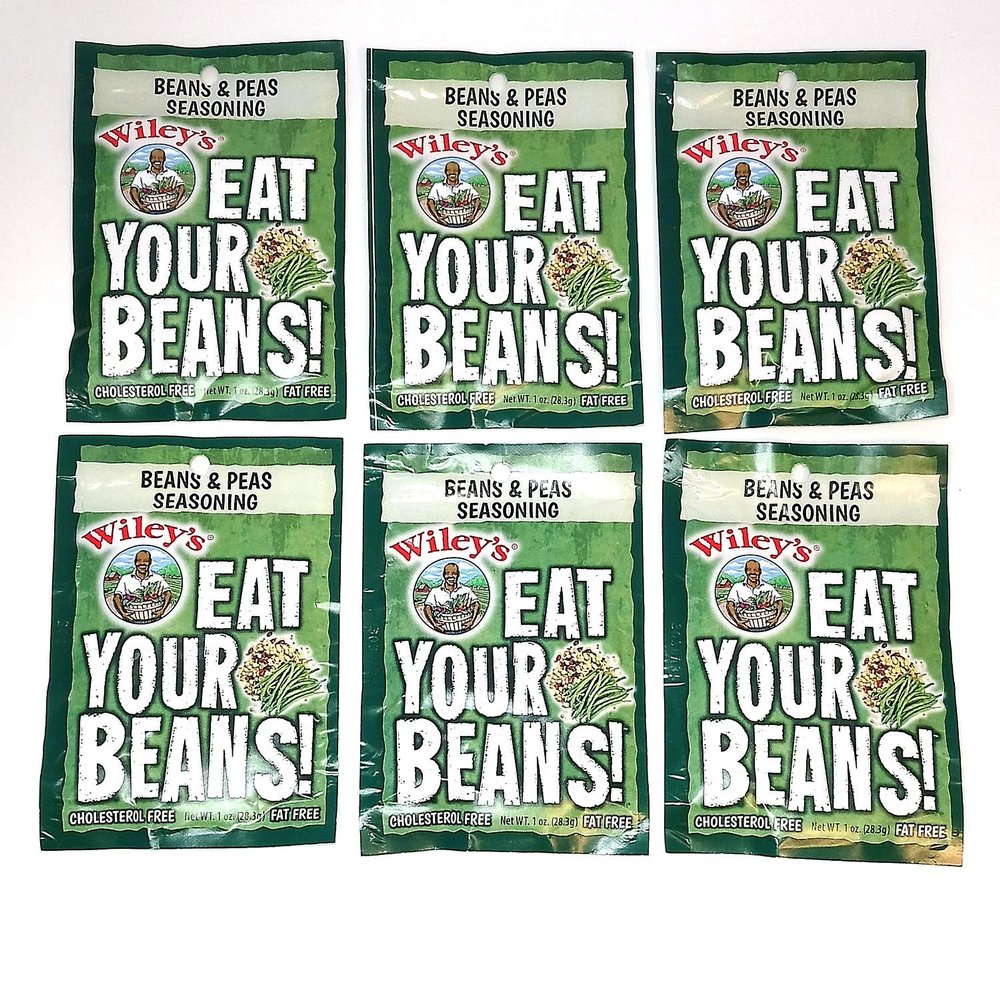 Wiley's Beans and Peas Seasonings - 4 Set of 6 Packets
