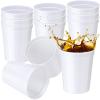 Yungyan 12 Pack 16oz Stadium Cups Reusable Plastic Cups Blank Drink Tumblers for Parties, Events, DIY Projects, 4.5 x 3.54 x 2.72 Inch (White) view 1