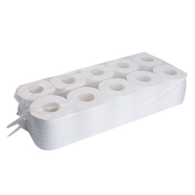 10 Rolls Family Toilet Paper Ultra Soft Pulp 3-Ply Thickened Bath Tissue (Color : White)