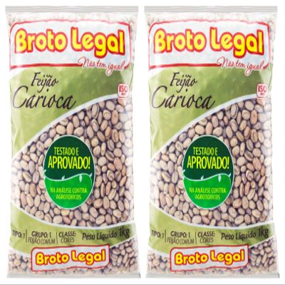 2 Set of 2- Broto Legal Feijao Carioca 1kg | Pinto Beans 35oz