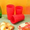 Yungyan 12 Pack 16oz Stadium Cups Reusable Plastic Cups Blank Drink Tumblers for Parties, Events, DIY Projects, 4.5 x 3.54 x 2.72 Inch (Red) view 4