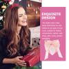 Cabilock 1pc Delicate Heart-shaped Present Packaging Box Romantic Present Storage Case Bowknot Seal Adorable Decorative Box for Flowers Chocolates and Special Occasions in Soft view 3