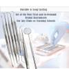 Dental Pick Floss 7 Pcs Hygiene Tool Set Tooth Scraper Plaque Tartar Remover Dental Tweezers with a Scaler Tray Made of Stainless Steel for Personal & Professional Oral Care Use view 3