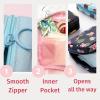 Reusable Sanitary Napkin Pads Storage Bag Portable for Women Girls | Made of Nylon + Water Resistance | Zero Waste Period (4-Pack) (Tree + Unicorn + Flower + Cactus) view 4