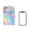 100Pcs Holographic Packaging Bags Pen Packaging Sealable Ziplock Baggies for Eyelash,Cosmetic,Phone Case 4.3x8.6 inch view 2