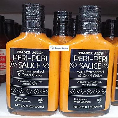 4 Set - Trader Joe's Peri-Peri Sauce with Fermented & Dried Chilies 6.76fl oz 200ml (Two Bottles)