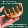 FKYzixeh Wooden Scalp Comb, Round & Wide Tooth Hair Comb, Gua Sha Massage Scalp, Hair Care Massage Comb view 3