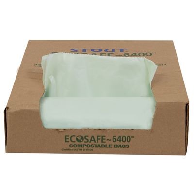 2 Set- STOUT by Envision E3039E11 EcoSafe-6400 Compostable Bags, 30'' x 39'', 30 gal Capacity, 1.10 mil Thickness, Green (Pack of 48), 1.0 Count