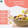 ECO SOUL 100% Compostable, Biodegradable, Disposable Palm Leaf Bowls |6 inch, 16oz, pack of 50 (Round) | Like Bamboo Bowls, Eco-friendly | Sturdy, Microwave & Oven Safe view 3