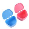 FOMIYES 2PCS Cups for Soaking Dentures, Case, Case Leak Proof, Bath Case, False Container- For Artificial Teeth, Gum Shields, Retainer -Clamshell view 1