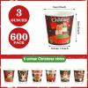 Skyley 600 Pack 3 oz Bathroom Paper Cups for Kids Disposable Mini Animal Mouthwash Cup Small Cold Beverage Drinking Container for Home Office Birthday Party Water Coolers(Red and Black Plaid Style) view 2