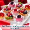 500 Pcs Mini Dessert Bowls with Spoons 1 oz Disposable Mini Dessert Plates Plastic Serving Bowls with Clear Plastic Spoons Ice Cream Plates Party Serving Trays for Appetizers, Chocolates, Fruit view 4
