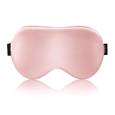 THXSILK Sleep Mask 100% 19 Momme Pure Mulberry Silk Super Smooth Cooling Sleep Eye Mask Blackout for Women/Man/Kids Eye Cover with Wide Head Strap Good Night Sleep Comfortable Travel Nap Charming Pink