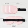 THXSILK Sleep Mask 100% 19 Momme Pure Mulberry Silk Super Smooth Cooling Sleep Eye Mask Blackout for Women/Man/Kids Eye Cover with Wide Head Strap Good Night Sleep Comfortable Travel Nap Charming Pink view 4