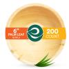 ECO SOUL Palm Leaf Bowl 200 pc, Small 6" (16 Oz) | Round Like Bamboo Bowls, Compostable, Biodegradable, Disposable Palm Leaf Bowls Eco-friendly | Sturdy, Microwave & Oven Safe view 1