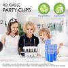 Mimorou Blue 200 Pack 16 oz Plastic Cups Bulk, Disposable Party Plastic Cup for St Patricks Mardi Gras Wedding Stackable Beverage Drinking Tumbler Heavy Duty for BBQ Birthday Baby Shower Graduation view 4