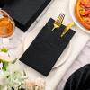 Kisston 200 Pcs Black Dinner Paper Napkins Disposable Linen Napkins Soft and Absorbent Guest Towel Disposable Cloth Hand Towels for Kitchen Bathroom Wedding Guest Towels Dinner Party Napkin view 4