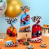 Spiareal 100 Pcs Race Car Party Treat Bags Cellophane Gift Treat Bag Goodie Candy Bags with Ties Boys Race Car 1 Count (Pack of 100) view 3