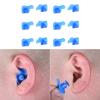 6 Pairs Silicone Swimming Earplugs, Comfortable, Watertight, Spiral Ear Plugs Professional Adult Dusty Proof Earplugs(Blue), Swimming Earplugs Watertight Silicone Water Sports Accessories 6 Pairs view 4