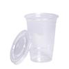 Comfy Package [Case of 500 10 oz. Clear Plastic Cups With Lids, Disposable Coffee Cups with Flat Lids - Ideal for Cold Beverages, Smoothies, and To-Go Drinks view 2