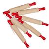 Group of 6 Red Handled Wood Craft Rolling Pins for Parties, Favors, and Embellishing view 1