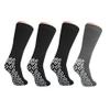 Nobles XXXL Extra Wide Bariatric Non Skid Slipper Socks for Swollen Feet and Edema -XXXL Extra Wide (4 Pairs 3 Black 1 Gray) view 1