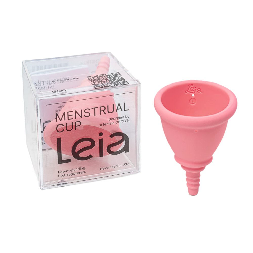 LEIA Menstrual Cup | The Most Comfortable Cup | Ideal for Low Cervix or Weak Pelvic Muscles | OBGYN Designed | Leak-Proof Protection with Firm Rim | Soft Touch for Comfort
