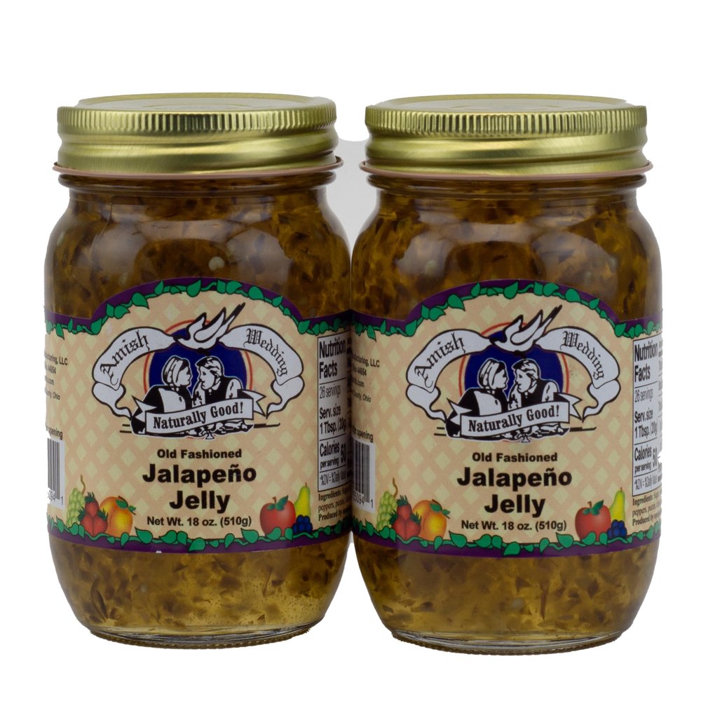 Amish Wedding Jalapeno Jelly 18oz (Pack of 2)