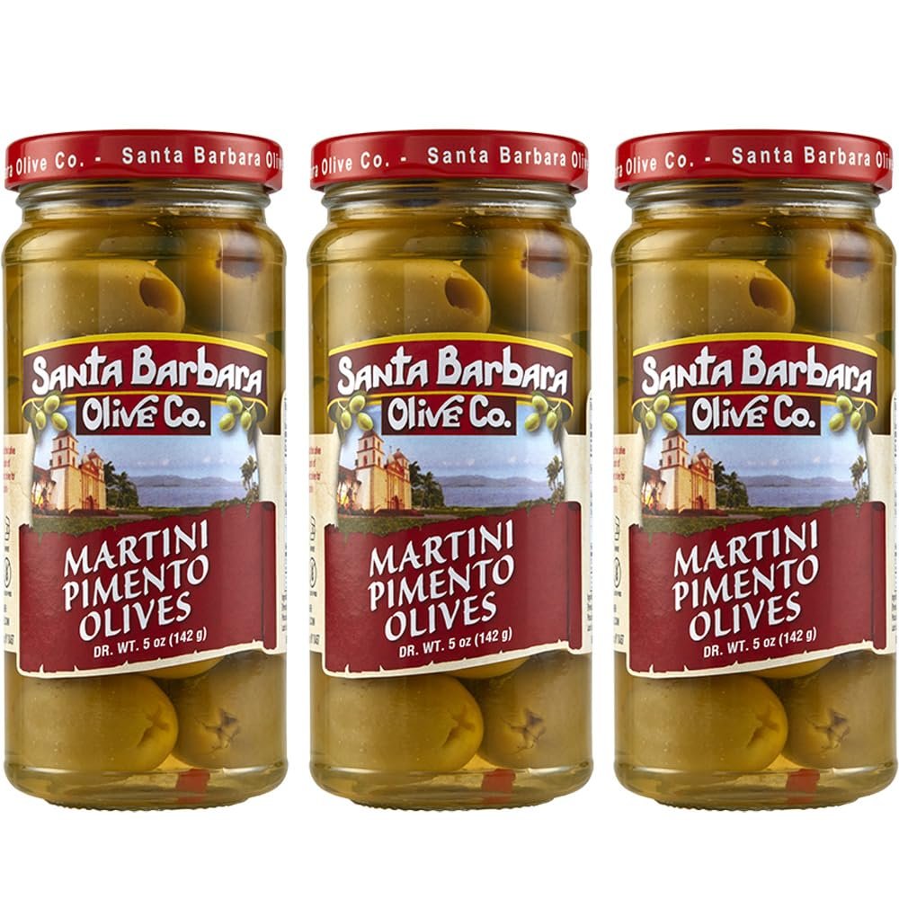 Santa Barbara 3pk Martini Pimento Stuffed Olives 5oz