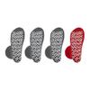 Nobles XXXL Extra Wide Bariatric Non Skid Slipper Socks for Swollen Feet and Edema -XXXL Extra Wide (4 Pairs 3 Gray 1 Red) view 3