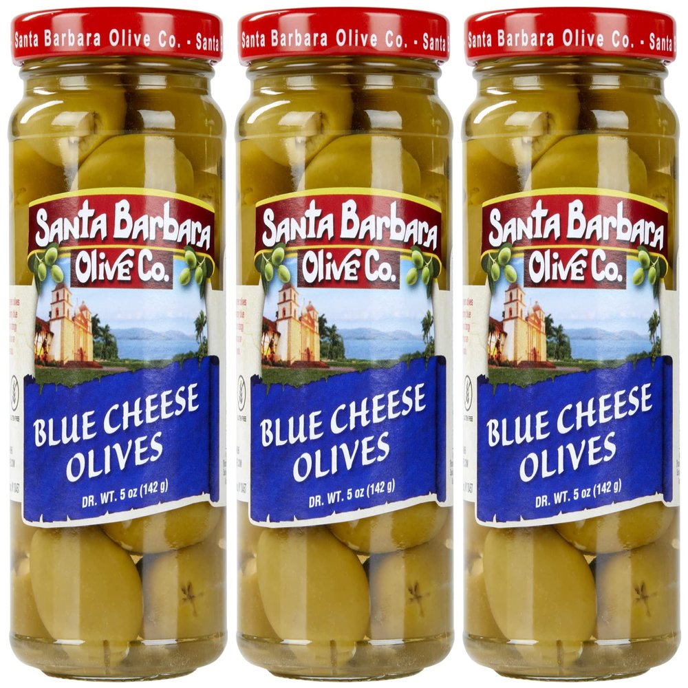 Santa Barbara 3pk Blue Cheese Stuffed Olives 5oz