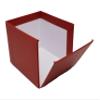 N N'icePackaging - 5 Qty Premium Macaw Red Textured Earring Jewelry Gift Box w/Pre-Affixed Red Ribbon 2-Piece Packer view 4