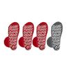 Nobles XXXL Extra Wide Bariatric Non Skid Slipper Socks for Swollen Feet and Edema -XXXL Extra Wide (4 Pairs 3 Red 1 Gray) view 3