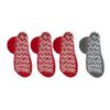 Nobles XXXL Extra Wide Bariatric Non Skid Slipper Socks for Swollen Feet and Edema -XXXL Extra Wide (4 Pairs 3 Red 1 Gray) view 4