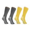 Nobles XXXL Extra Wide Bariatric Non Skid Slipper Socks for Swollen Feet and Edema -XXXL Extra Wide (4 Pairs 2 Gray 2 Yellow) view 1