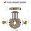 Scotte Cigar Cutter Stainless Steel Guillotine Sharp Blade V-Cut Cigar Cutter Clippers Built in Cigar Punch (Gold) view 3