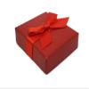N N'icePackaging - 1 Qty Premium Macaw Red Textured Earring Jewelry Gift Box w/Pre-Affixed Red Ribbon 2-Piece Packer view 3