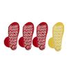 Nobles XXXL Extra Wide Bariatric Non Skid Slipper Socks for Swollen Feet and Edema -XXXL Extra Wide (4 Pairs 3 Red 1 Yellow) view 3