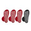 Nobles XXXL Extra Wide Bariatric Non Skid Slipper Socks for Swollen Feet and Edema -XXXL Extra Wide (4 Pairs 3 Red 1 Black) view 3