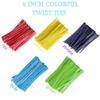 TATTI 100 Pack Clear Cellophane Bags for Favors - Transparent Goodie Bags for Birthday Party, 6x10 Inch Clear Bags with 5-Inch Twist Ties - Candy, Treat, Cookie Bags for Gift Giving view 2