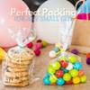 TATTI 100 Pack Clear Cellophane Bags for Favors - Transparent Goodie Bags for Birthday Party, 6x10 Inch Clear Bags with 5-Inch Twist Ties - Candy, Treat, Cookie Bags for Gift Giving view 3