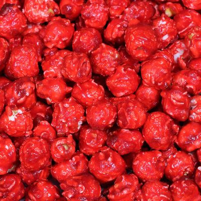 Gourmet Red Cherry Flavored Popcorn by It's Delish, 2 lbs Bulk Bag | Air Popped Pop Corn Snack - Fruity Red Themed Candy Confetti | Birthday Party, Events Gluten Free, Vegan, Kosher
