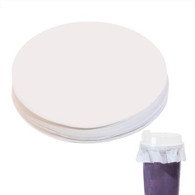 ONLYKXY White Leak-Proof Cup Cap Lid Liners Round Sealing Paper Pads Waterproof Spill Proof Paper for Plastic Drink Milk Tea Coffee Beverage Cup Leak Proof Film Sealing Film (250, 12cm/4.72inch)