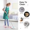 Jecery 2 Pairs Microfiber Cleaning Mop Slippers for Floor Cleaning House Mop Shoes Men and Women Washable Unisex Dusting Slippers Dirt Tool Supplies(Large,Gray, Pink) view 4