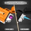 2 Pack Waterproof Lighter Outdoor Windproof Torch Lighters Dual Arc Butane Electric Lighters USB Rechargeable Lighters Flameless Plasma Lighter Camping Hiking Adventure Survival Tactical Gear view 2