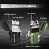 2 Pack Waterproof Lighter Outdoor Windproof Torch Lighters Dual Arc Butane Electric Lighters USB Rechargeable Lighters Flameless Plasma Lighter Camping Hiking Adventure Survival Tactical Gear view 4