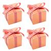 KUPOO 50PCS Favor Boxes,Candy Boxes 2.2x2.2x2.2 Inches Small Gift Boxes with Ribbons for Wedding Baby Shower Decorations Birthday Party Supplies (Rose gold) view 1