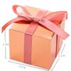 KUPOO 50PCS Favor Boxes,Candy Boxes 2.2x2.2x2.2 Inches Small Gift Boxes with Ribbons for Wedding Baby Shower Decorations Birthday Party Supplies (Rose gold) view 2